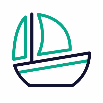 Boat, Animated Icon, Outline