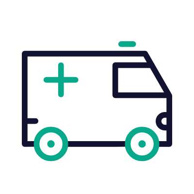 Ambulance, Animated Icon, Outline