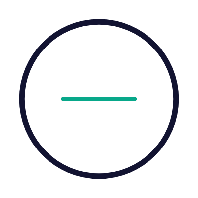 Minus circle, Animated Icon, Outline