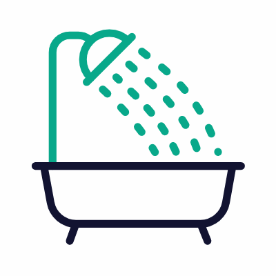 Shower, Animated Icon, Outline