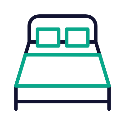 Bed, Animated Icon, Outline