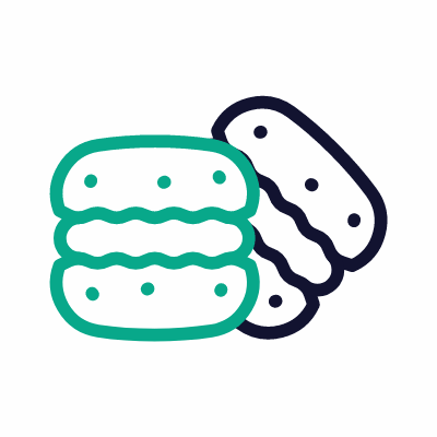 French macarons, Animated Icon, Outline