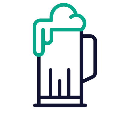 Beer pint, Animated Icon, Outline