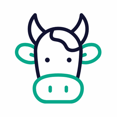 Cow, Animated Icon, Outline