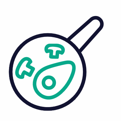 Cooking pan, Animated Icon, Outline