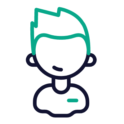 Boy, Animated Icon, Outline