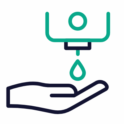 Hand washing 2, Animated Icon, Outline