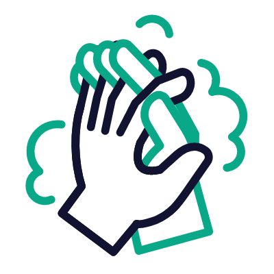 Hand washing 5, Animated Icon, Outline