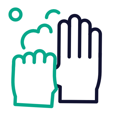 Washing hands, Animated Icon, Outline