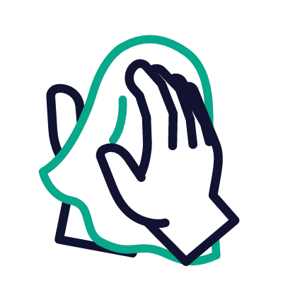 Wiping hands, Animated Icon, Outline