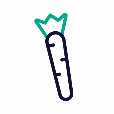 Carrot, Animated Icon, Outline