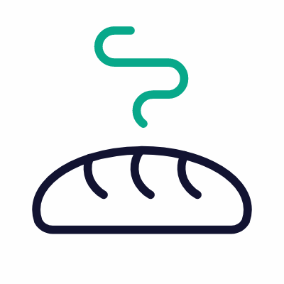 Bread, Animated Icon, Outline
