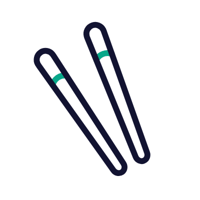 Chopsticks, Animated Icon, Outline