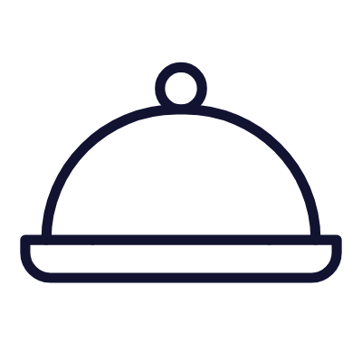 Food plate, Animated Icon, Outline