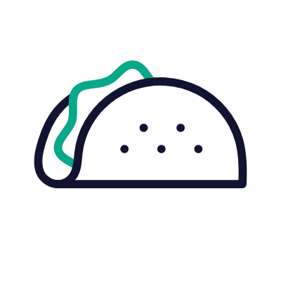 Taco, Animated Icon, Outline
