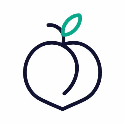 Peach, Animated Icon, Outline
