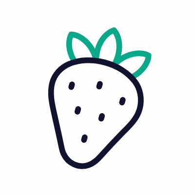Strawberry, Animated Icon, Outline