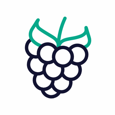 Raspberry, Animated Icon, Outline