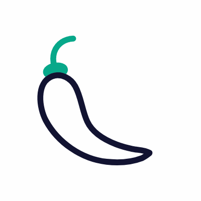 Chili pepper, Animated Icon, Outline