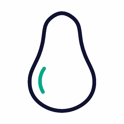 Avocado, Animated Icon, Outline