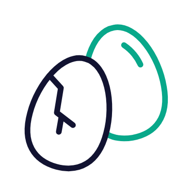 Eggs, Animated Icon, Outline