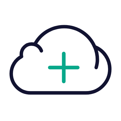 Cloud plus, Animated Icon, Outline