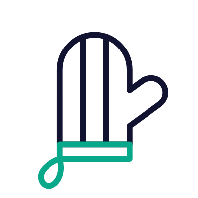 Mitt glove, Animated Icon, Outline