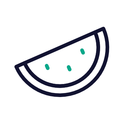 Watermelon, Animated Icon, Outline
