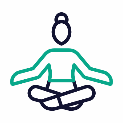 Meditation, Animated Icon, Outline