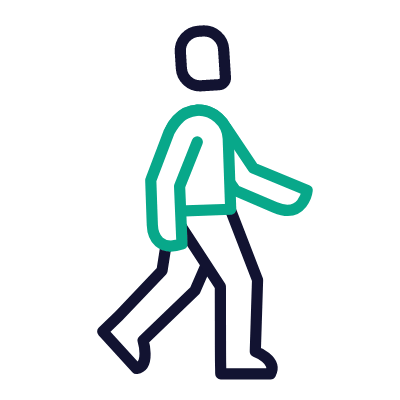 Walk, Animated Icon, Outline