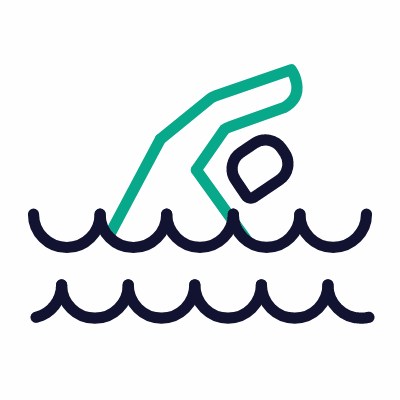 Swim, Animated Icon, Outline