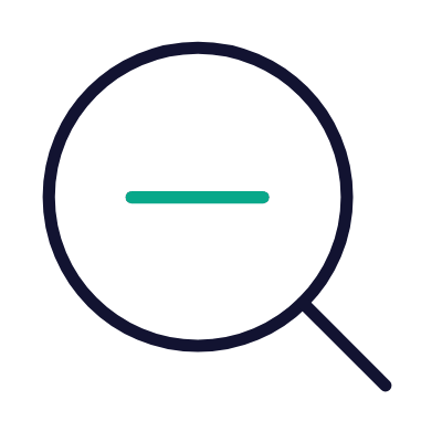 Magnifier Minus, Animated Icon, Outline