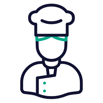 Cook, Animated Icon, Outline