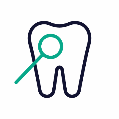 Dental care, Animated Icon, Outline