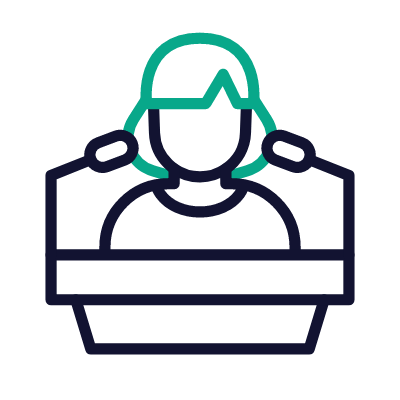 Lecturer, Animated Icon, Outline