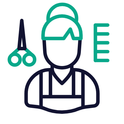Hairdresser, Animated Icon, Outline