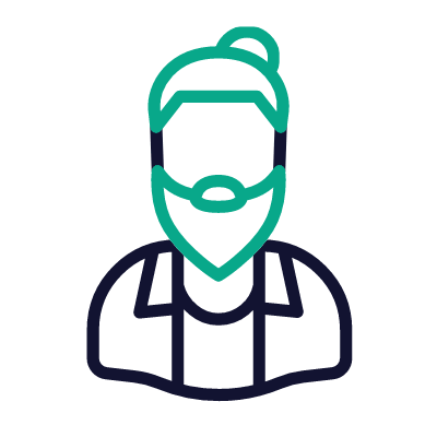 Barber, Animated Icon, Outline