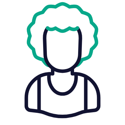 Afro, Animated Icon, Outline