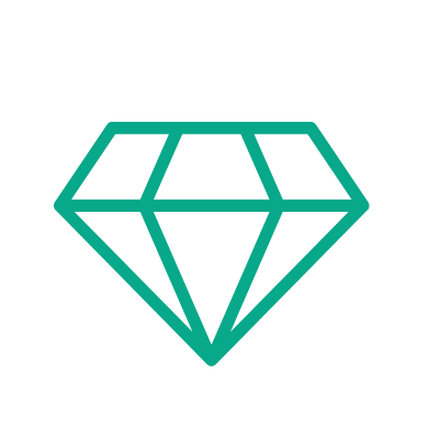 Diamond, Animated Icon, Outline