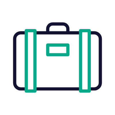 Suitcase, Animated Icon, Outline