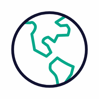 Globe, Animated Icon, Outline