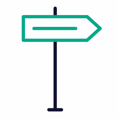 Road sign, Animated Icon, Outline