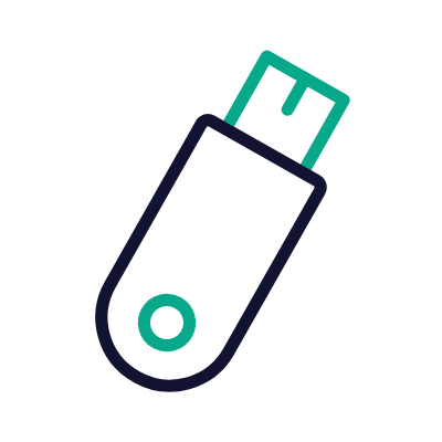 Pendrive, Animated Icon, Outline