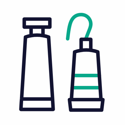 Paint tubes, Animated Icon, Outline