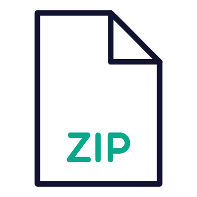 ZIP, Animated Icon, Outline