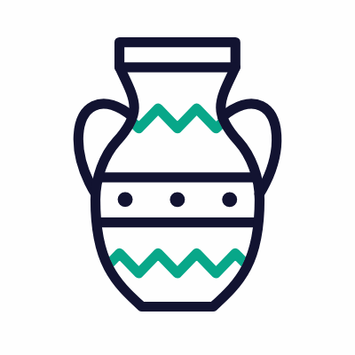 Vase, Animated Icon, Outline