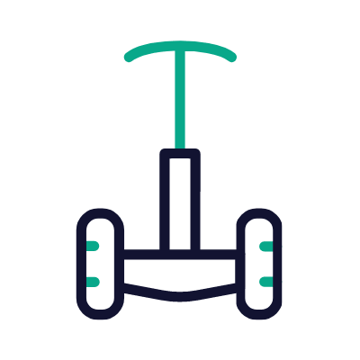 Segway, Animated Icon, Outline