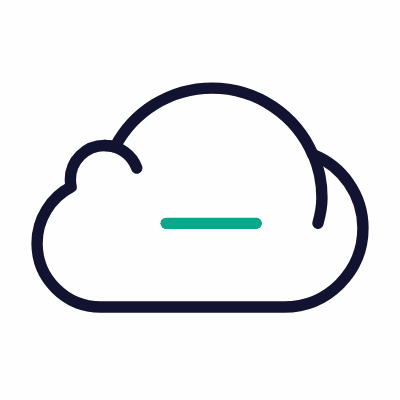Cloud minus, Animated Icon, Outline
