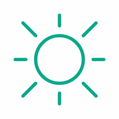 Sun, Animated Icon, Outline