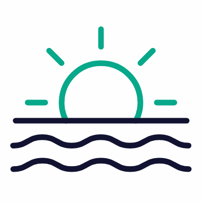 Sunset, Animated Icon, Outline
